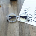Retro round plastic frame glasses in six colours with UV400 and anti-blue light protection