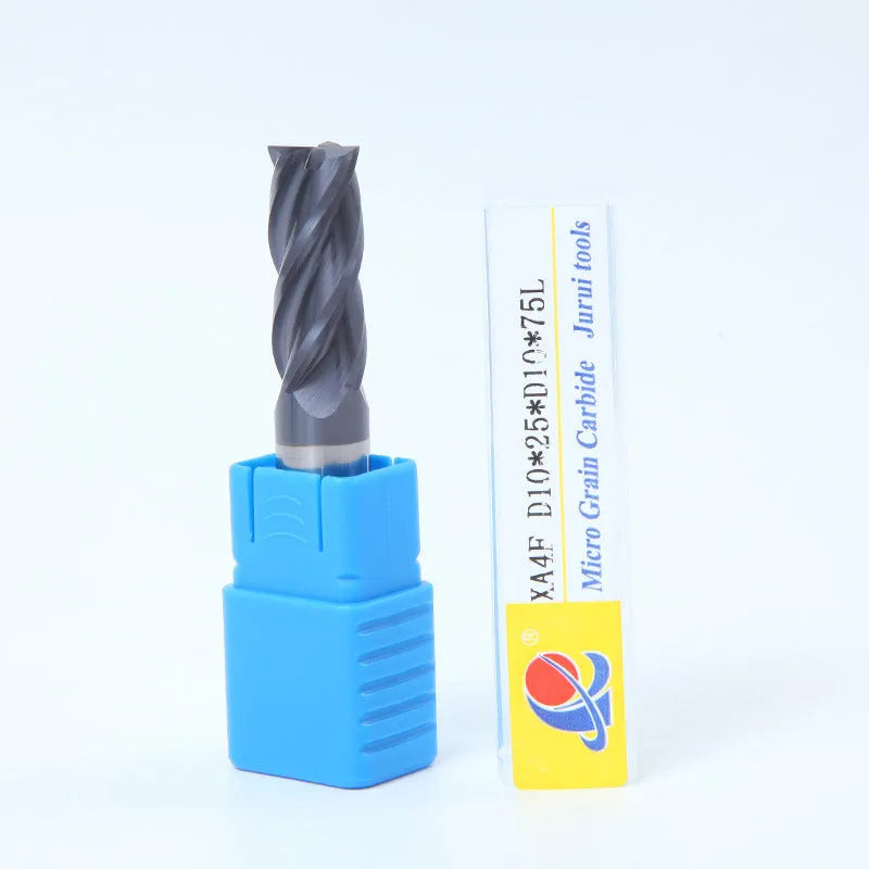 Carbide milling cutter with hard alloy construction showing straight shank design