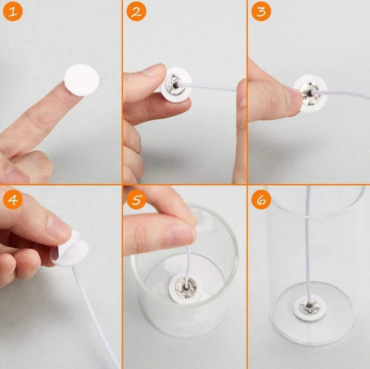 Round candle wick sticker foam pads in 15mm and 20mm dot diameters for soy wax candle making