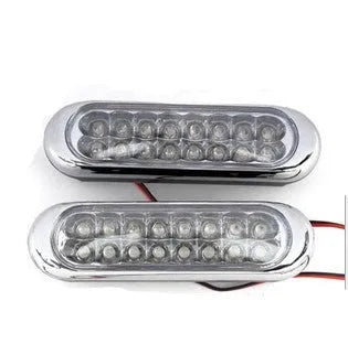 White car LED auxiliary light set 16LED 6W with iron brackets and screws