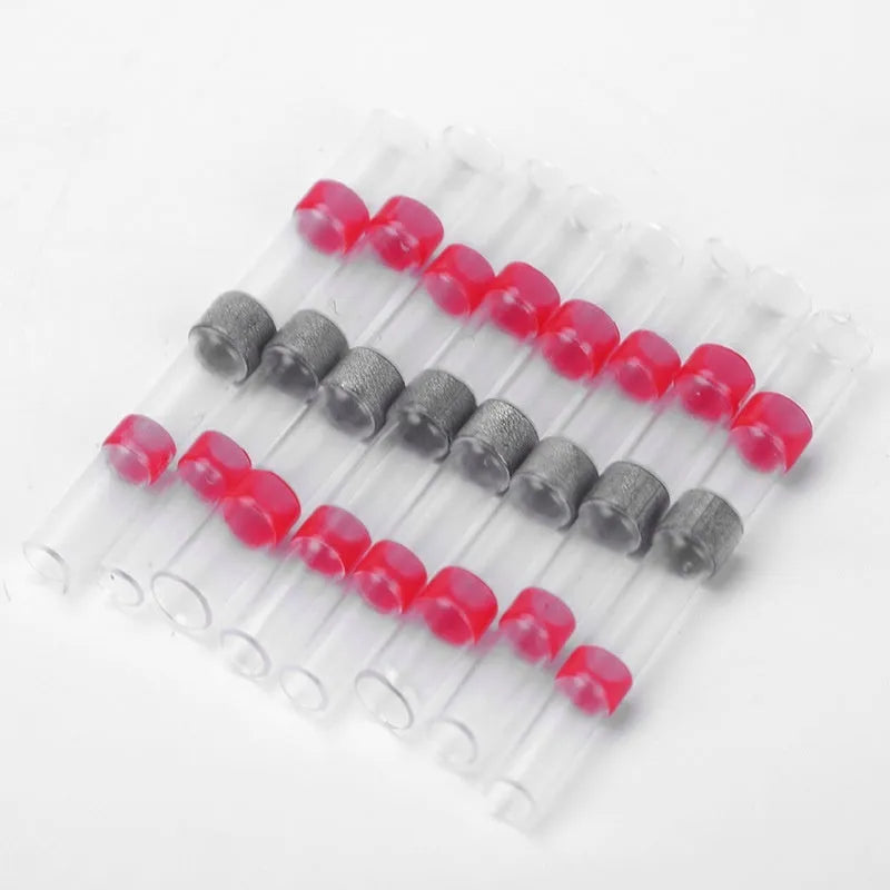 Plastic heat shrink solder ring terminal block in seven colours for waterproof 32A wiring connections