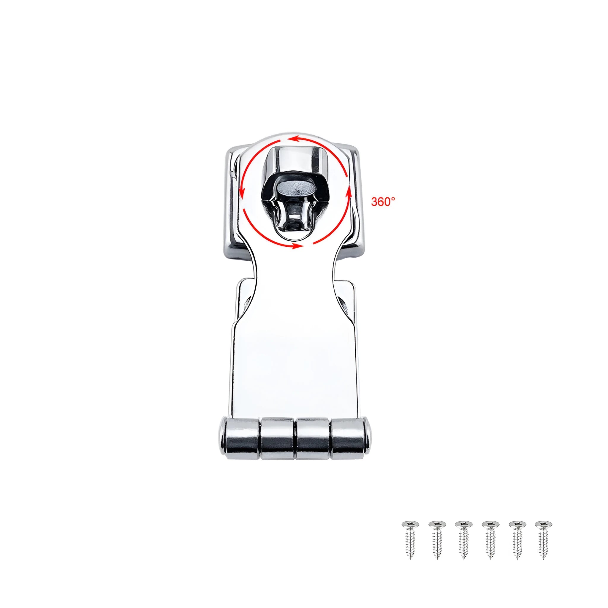 Silver 304 stainless steel lock latch bolt with mirror finish for doors and cabinets