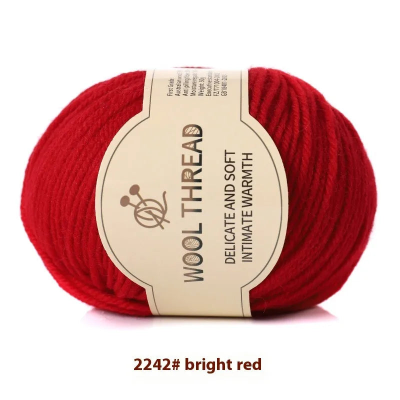 Hand knitting wool yarn roll for baby clothes with 10 needle specification in various colours