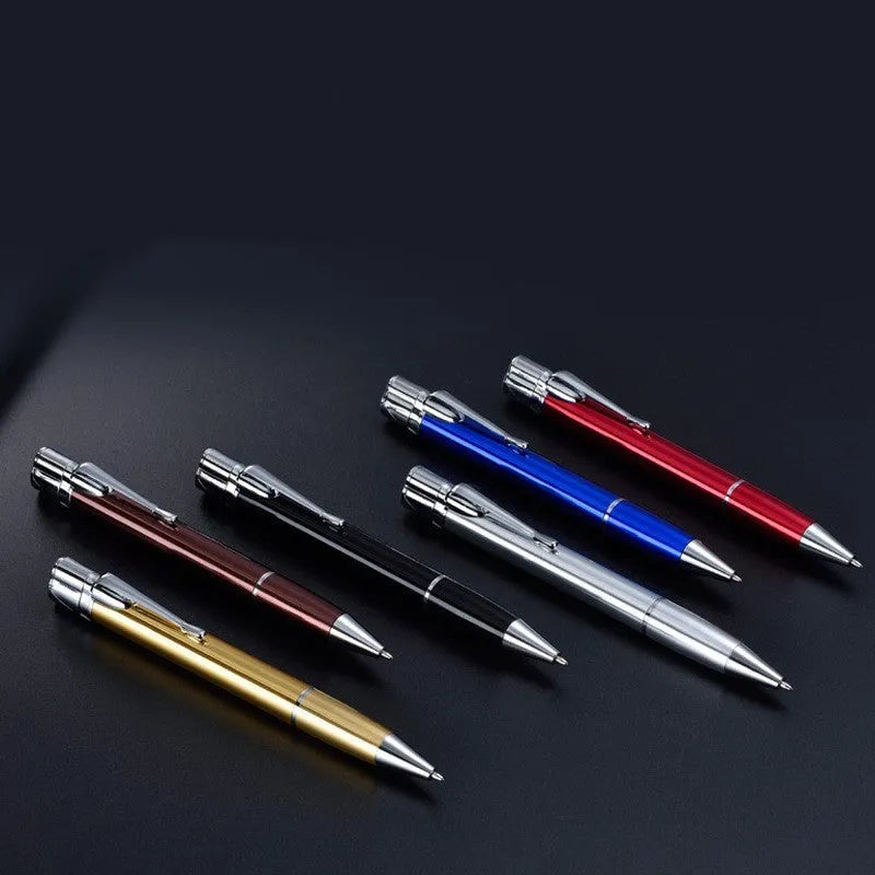 Metal pen jet lighter with windproof flame in six colour options
