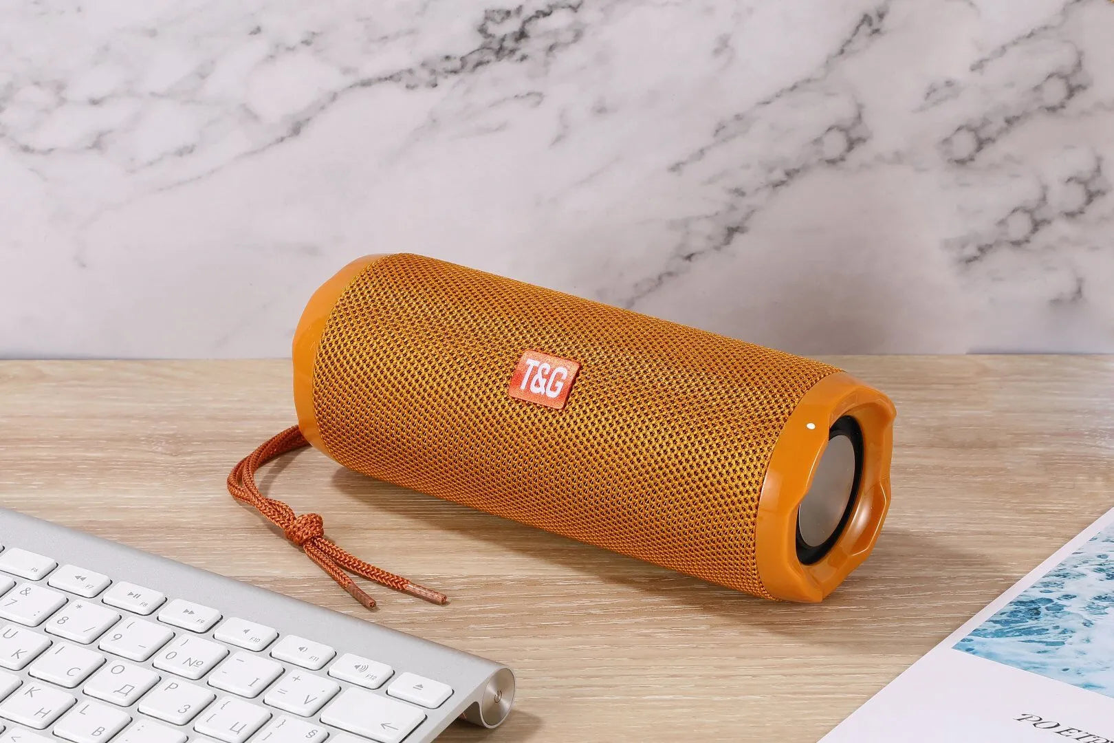 Fabric portable Bluetooth speaker with card holder in multiple colour options