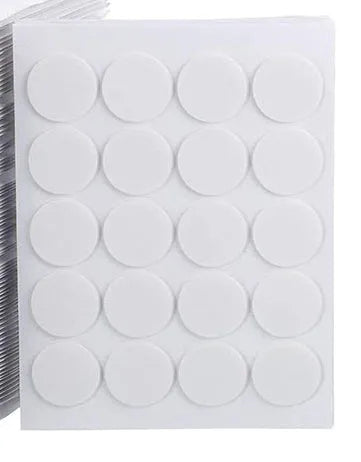 Round candle wick sticker foam pads in 15mm and 20mm dot diameters for soy wax candle making