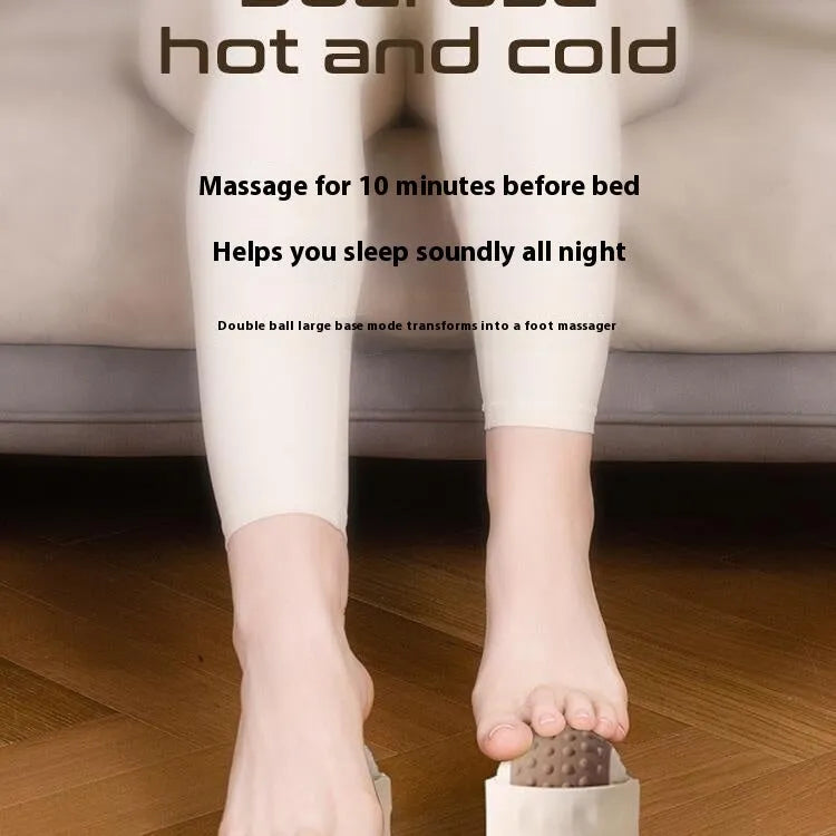Caramel mocha and green massage balls for hot cold compress therapy and muscle relaxation.