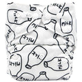 Cartoon printed baby cloth diaper with adjustable one-size buckles and TPU waterproof layer, colour A or B