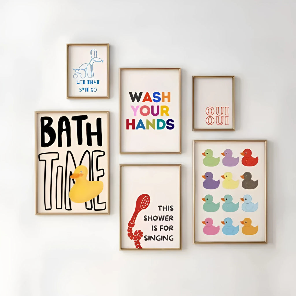 Modern unframed canvas decorative painting in six style options for living room walls