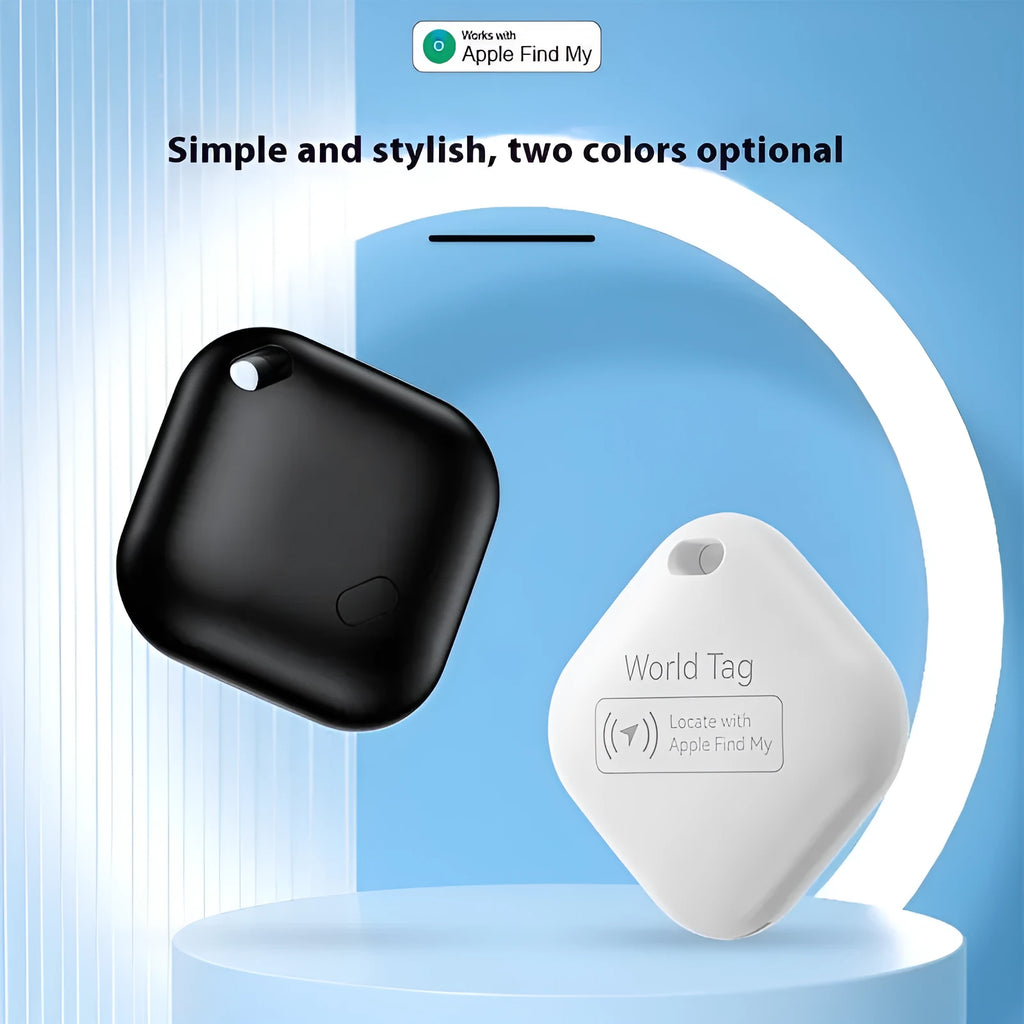 F02 pet tracking locator in black, 30x11mm, with lanyard, for Apple devices
