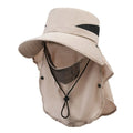 Men's army green bucket hat with wide brim and adjustable drawstring for sun protection