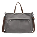 Nylon crossbody tote bag in black colour with shoulder strap