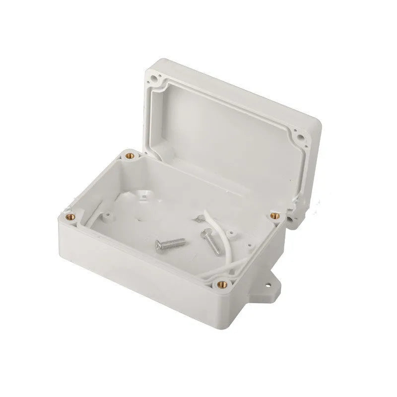 ABS plastic waterproof instrument box for security monitoring power supply, model F4B-1.