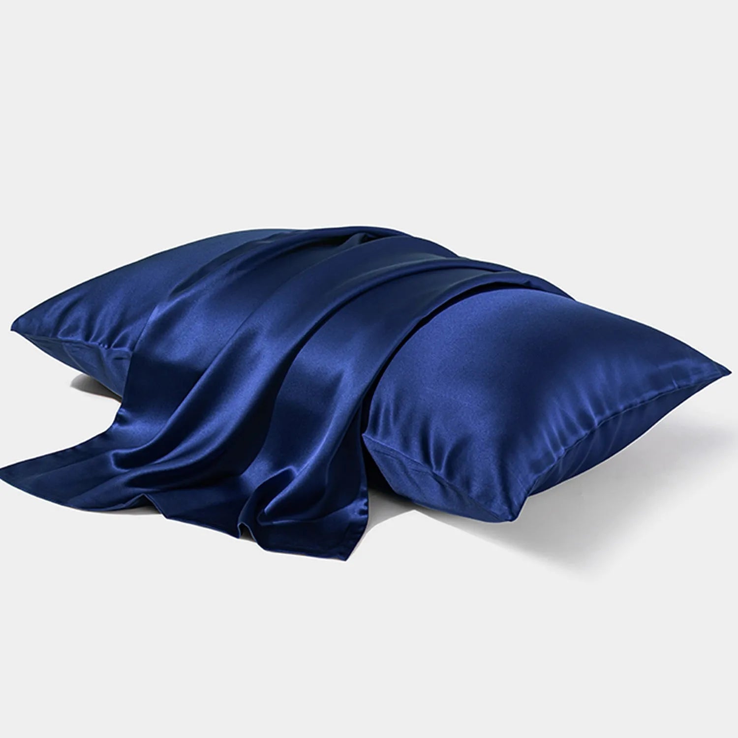 Mulberry silk pillowcase with envelope closure in dark gray colour showing secure flap design