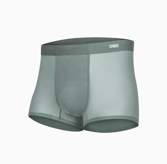 Seamless antibacterial fitness shorts in colours green, black, blue, and silver on a size chart.