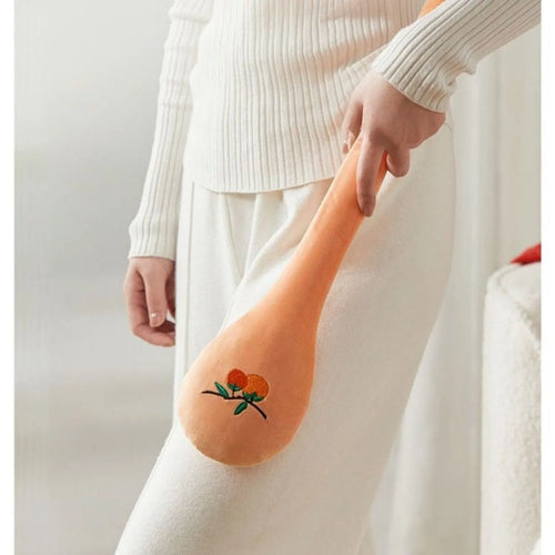 48 cm long manual back percussion massage stick with meridian flap and zipper design