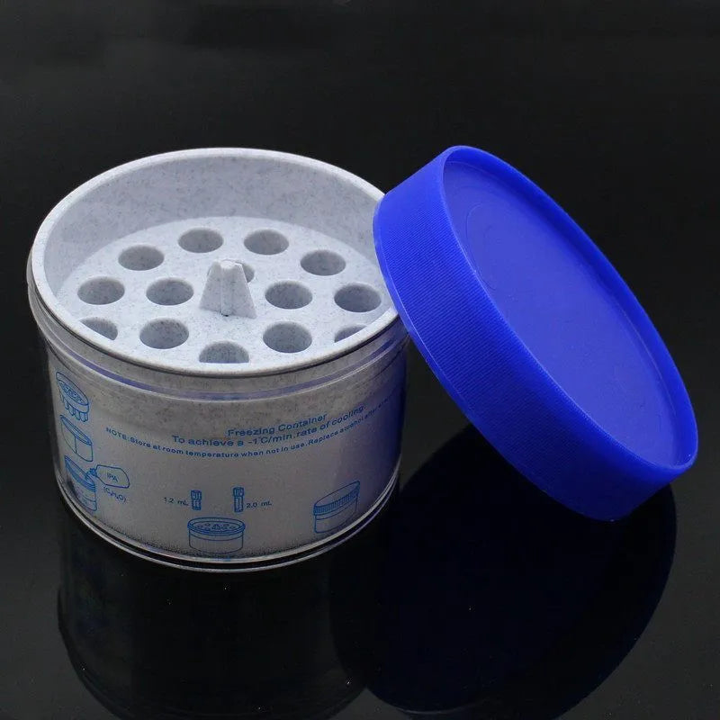 Orange metal iron block with blue plastic cover process cooling box for gradient freezing freezer cell recovery