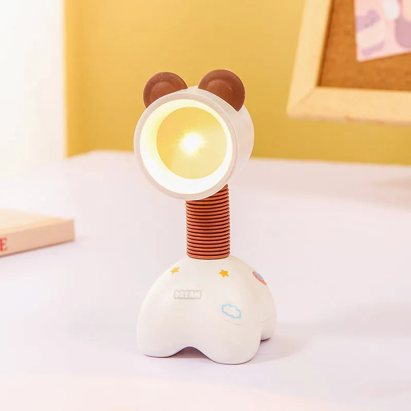 Cartoon character DIY small night lamp with magnetic base on a desktop