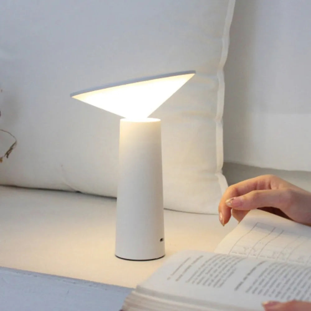 Black USB LED reading lamp with adjustable head and touch sensor control