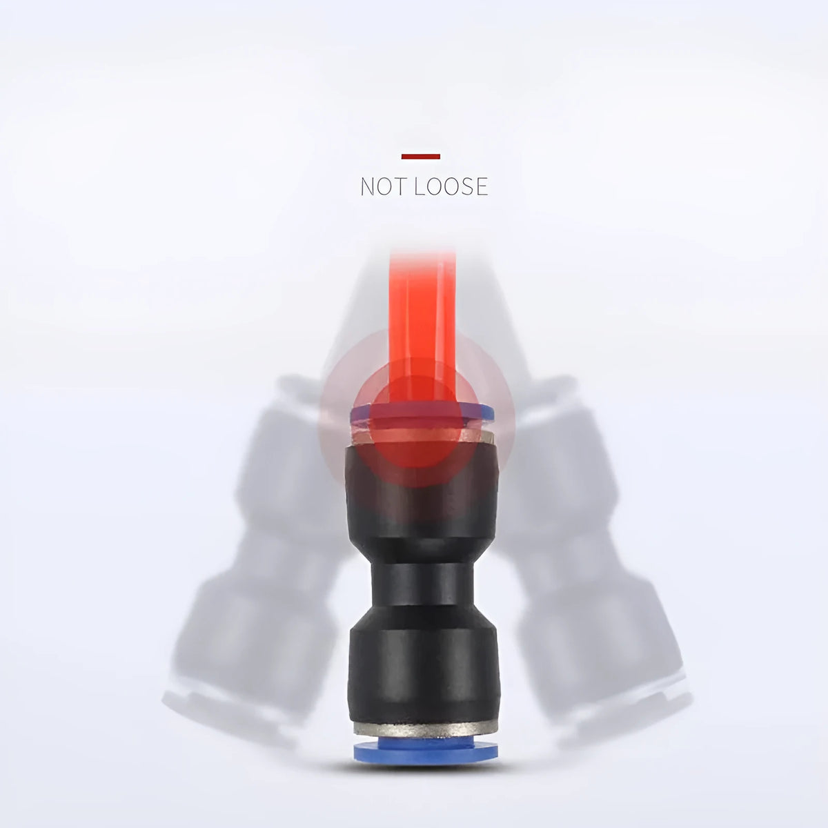 PU straight through pneumatic connector in black or blue with POM PBT body and imported O-rings for 4-16mm trachea