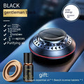 Solar-powered car air freshener with aluminium alloy case in black, red, or silver colours