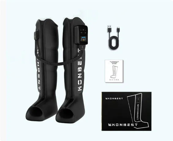 Four-cavity wireless air wave leg warmer massage machine with colour screen, double-leg standard, available in M and L sizes