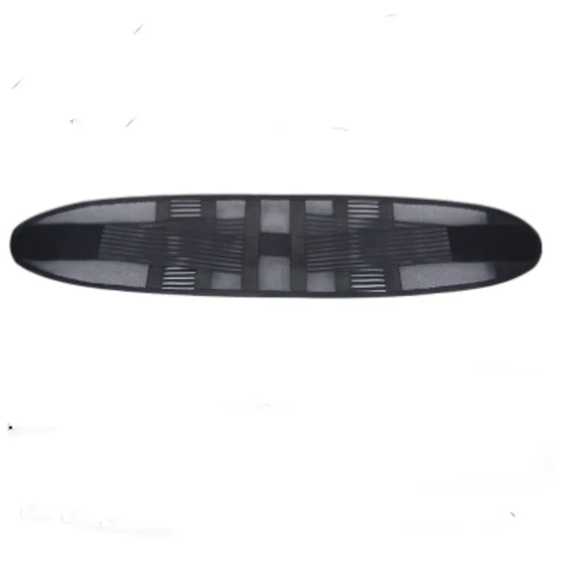 Black breathable sports waist support belt with an internal steel plate for lumbar protection during fitness activities.