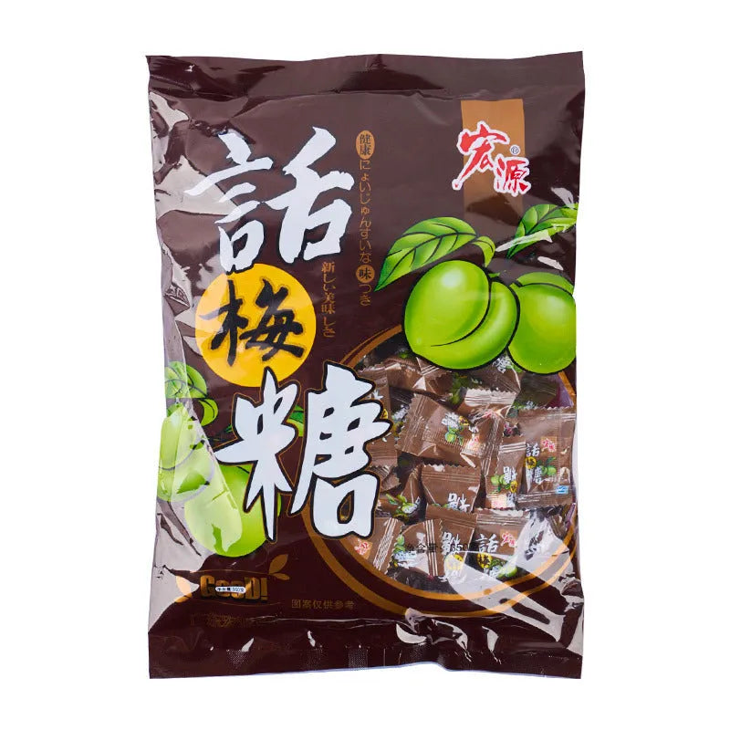 Assorted pack of Guava, Plum Sugar, and Tangerine Peel flavoured hard candies in a bag.