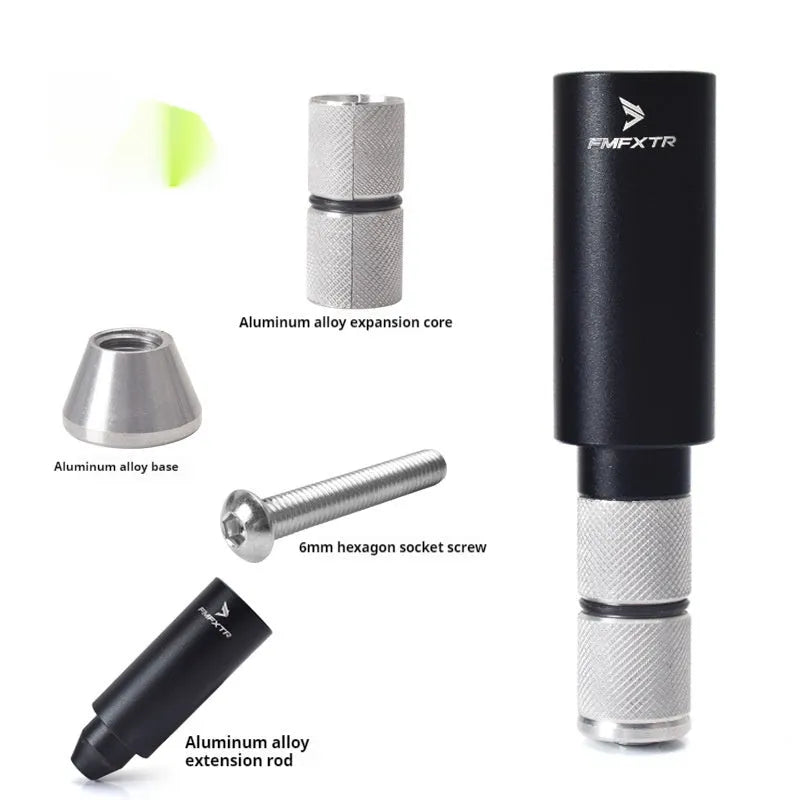 Aluminium alloy folding bicycle handlebar extensions showing adjustable width range