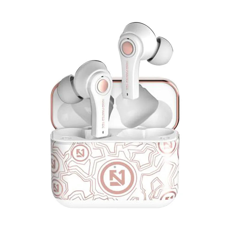Black wireless Bluetooth headset showing over-ear design with adjustable headband