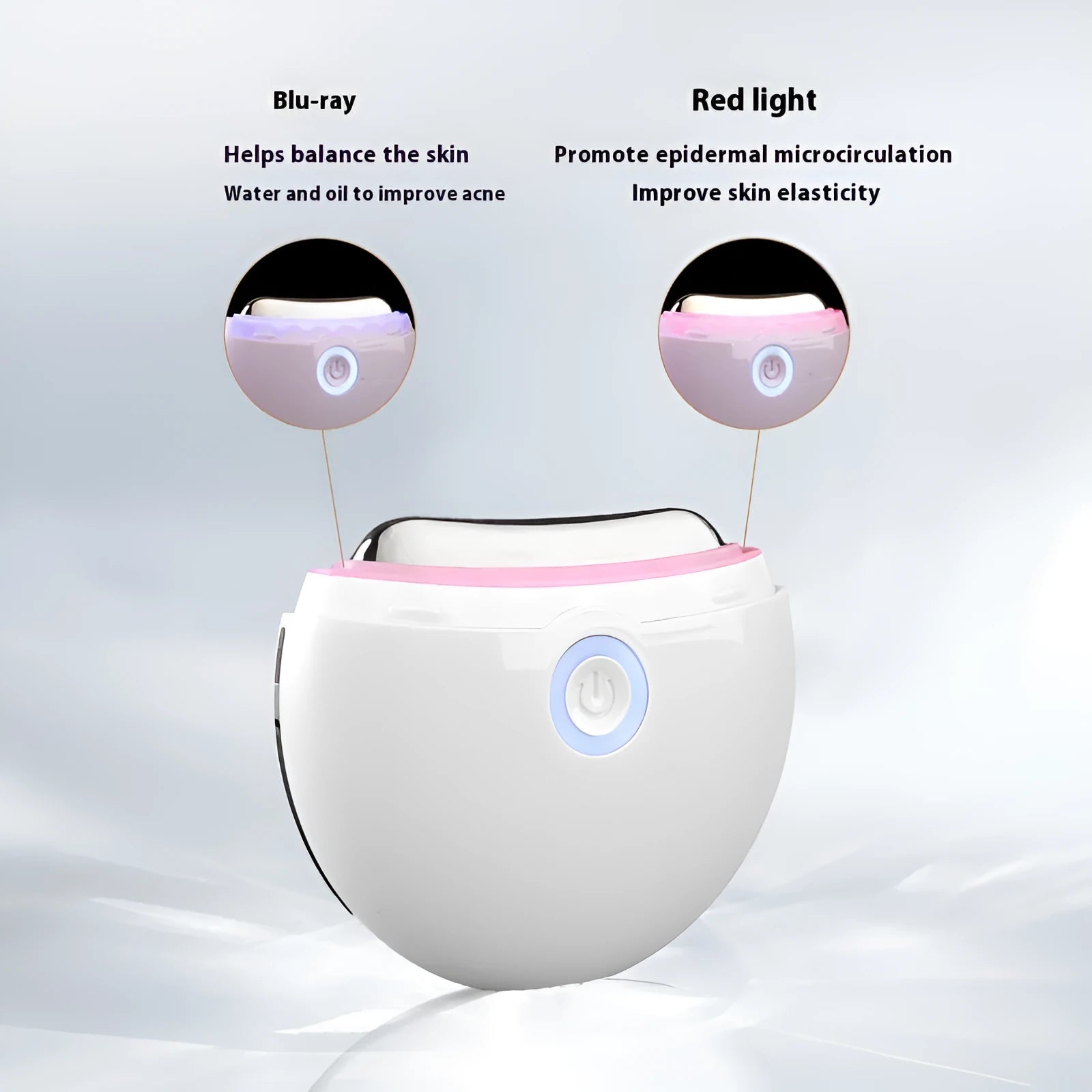 French pattern design household electric beauty instrument for scraping and photon light therapy.