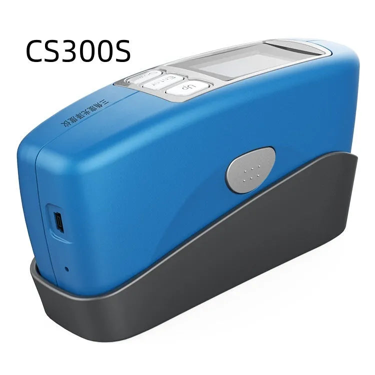 Portable glossiness tester for ceramic and stone surface measurement with angle selection options
