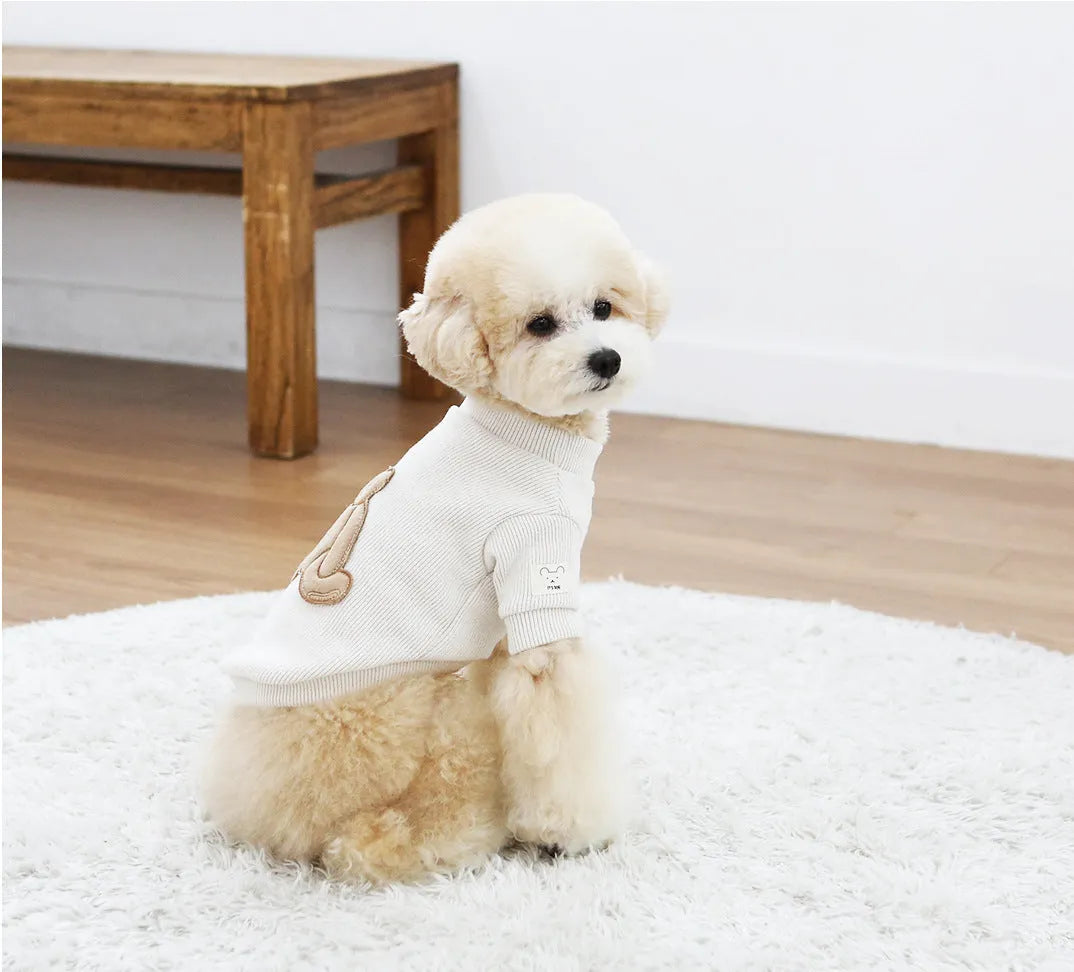 Cotton knitted pet sweater in navy blue for dogs sizes SM to 3XL