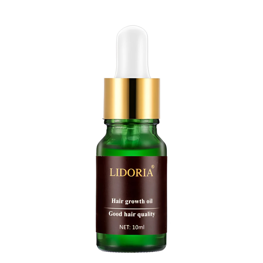 Polygonum multiflorum ginger hair oil in a 10ml bottle for scalp treatment