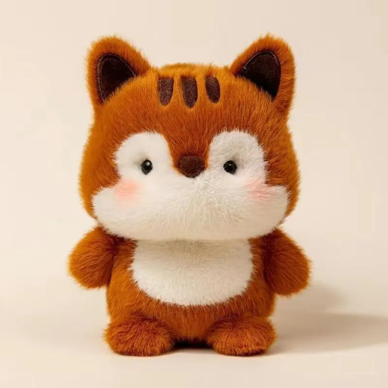 16cm short plush animal toy doll with PP cotton filling, available in bear and elephant colour options, for table decoration