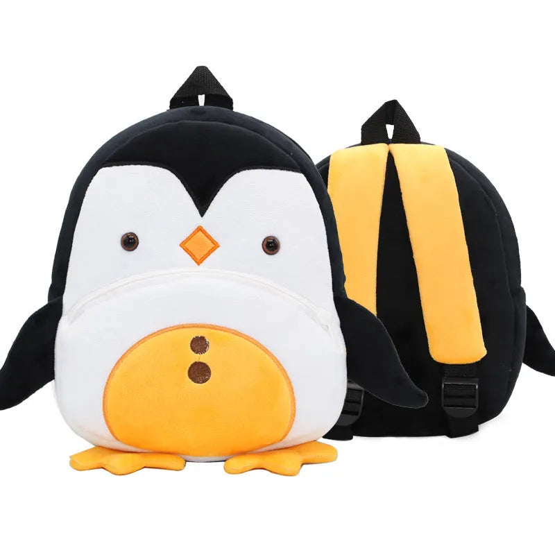 Plush children's backpack in animal design with dimensions 26x24x10cm