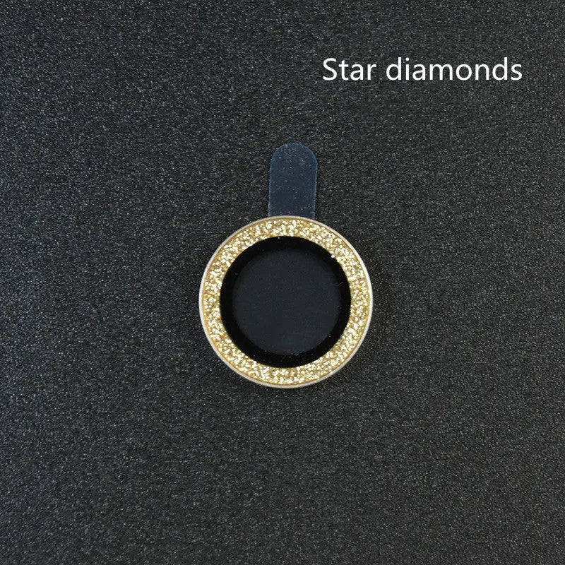 iPhone 12 camera lens protector with black aluminium alloy ring and clear tempered glass film installed.