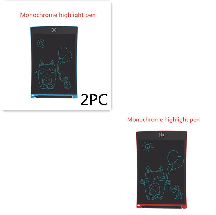 Small blackboard painted with light LCD writing tablet 8.5 inch black drawing pad