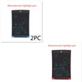 Small blackboard painted with light LCD writing tablet 8.5 inch black drawing pad