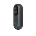 Smart visual doorbell intercom with 1080P camera and detachable 5000mAh battery, black or white options.
