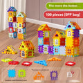 Children's oversized large particle plastic building blocks in multiple colours, educational toy for ages 4-6