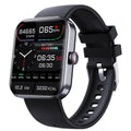 F57L sports watch with heart rate and blood pressure display on a wrist with a silicone strap