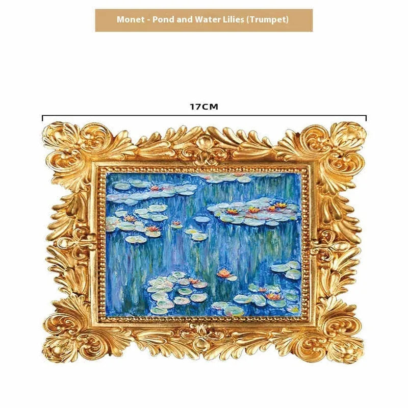DIY oil painting kit with colour pots, brushes, and a canvas showing Van Gogh's Starry Night design.