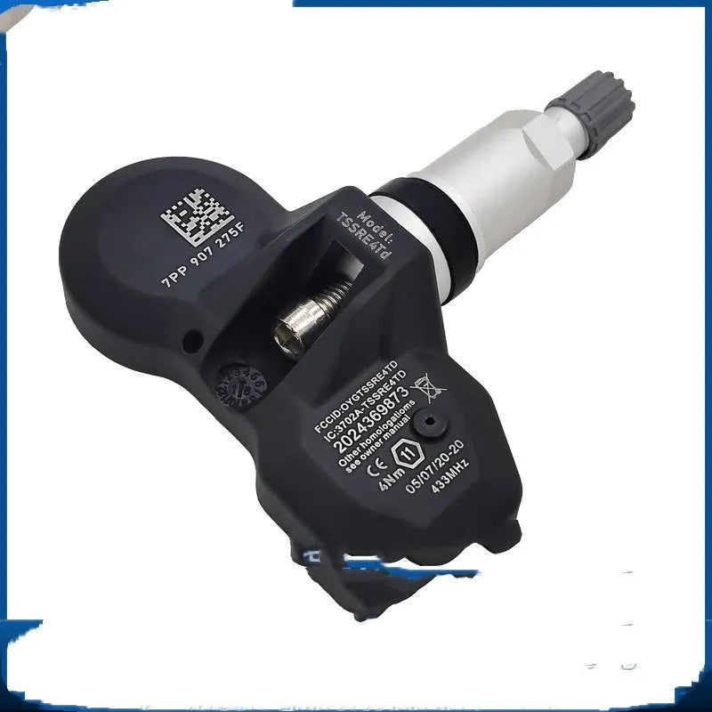 Black tyre pressure monitoring sensor unit for Audi vehicles
