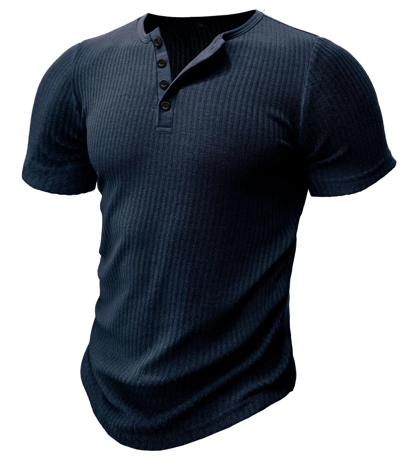 Men's slim-fitting solid colour sports T-shirt on a hanger