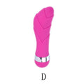 Six styles of mini realistic plastic dildo vibrators for women, showing vaginal and dual-stimulation designs.
