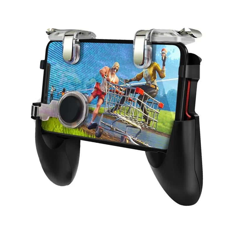 Black mobile phone auxiliary physical plug-in game handle with non-vibrating gamepad