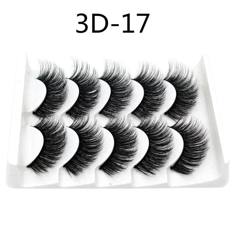 Handmade chemical fibre false eyelashes thick style plastic cotton stalk high-grade fibre mixed specs