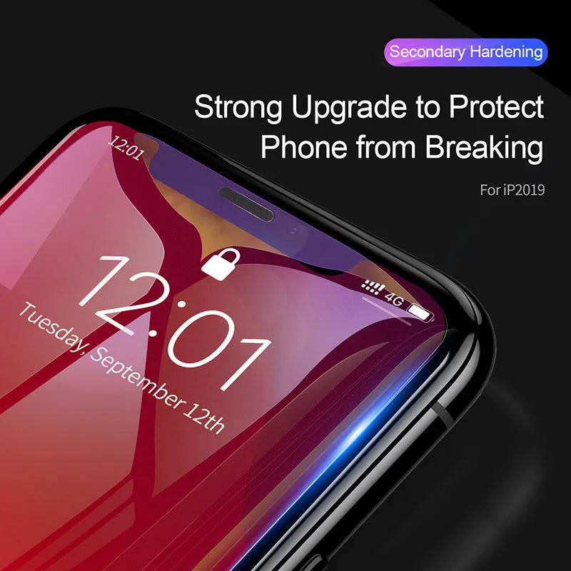 0.3mm tempered glass film for iPhone X XS 11 Pro 5.8in, transparent, two-pack with applicator