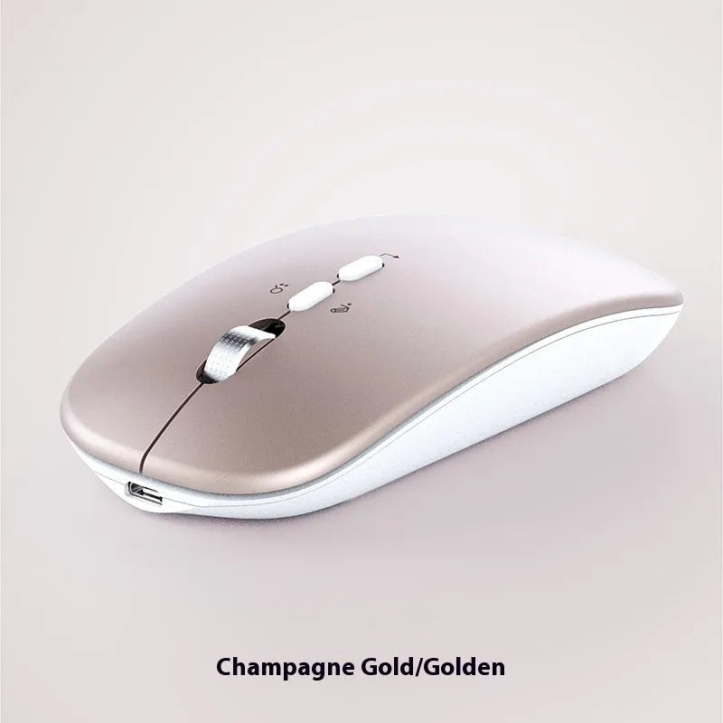 AI voice translation wireless charging mouse in gold with 2000DPI optical sensor and five buttons